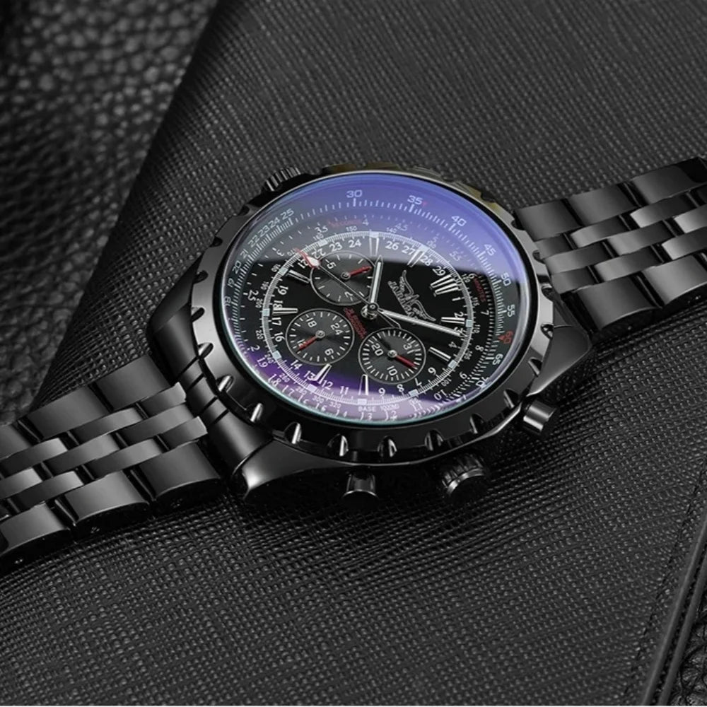High-End Men's Watches Are a Stylish and Functionally Practical Mechanical Timepiece Made of Stainless Steel, Featuring a Hollow Design and a Large Dial. Its Attractive Appearance Makes It Suitable for Everyday Gifts, and It