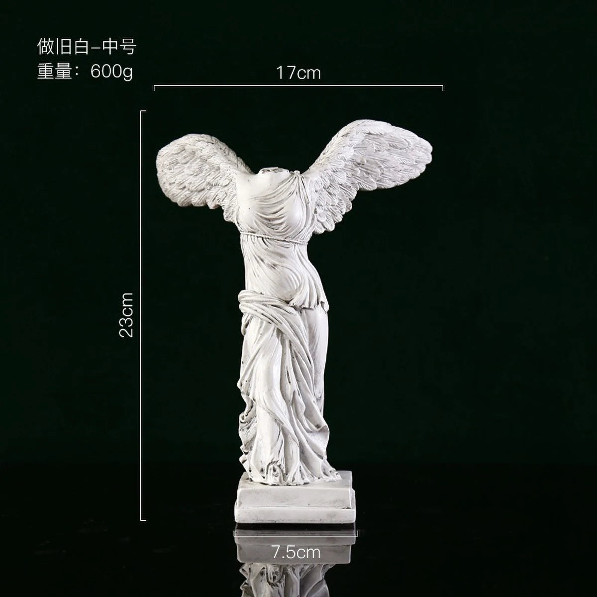 Victory Goddess Statue - Greek Mythology Resin Sculpture for Home Decor, Office Desk Ornament with Gold Finish Art Craft
