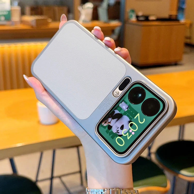 For Xiaomi 17 Pro Max 17 Pro Case Luxury Lychee Pattern Leather + Electroplating Frame Hard PC Cover for Xiaomi Mi 17