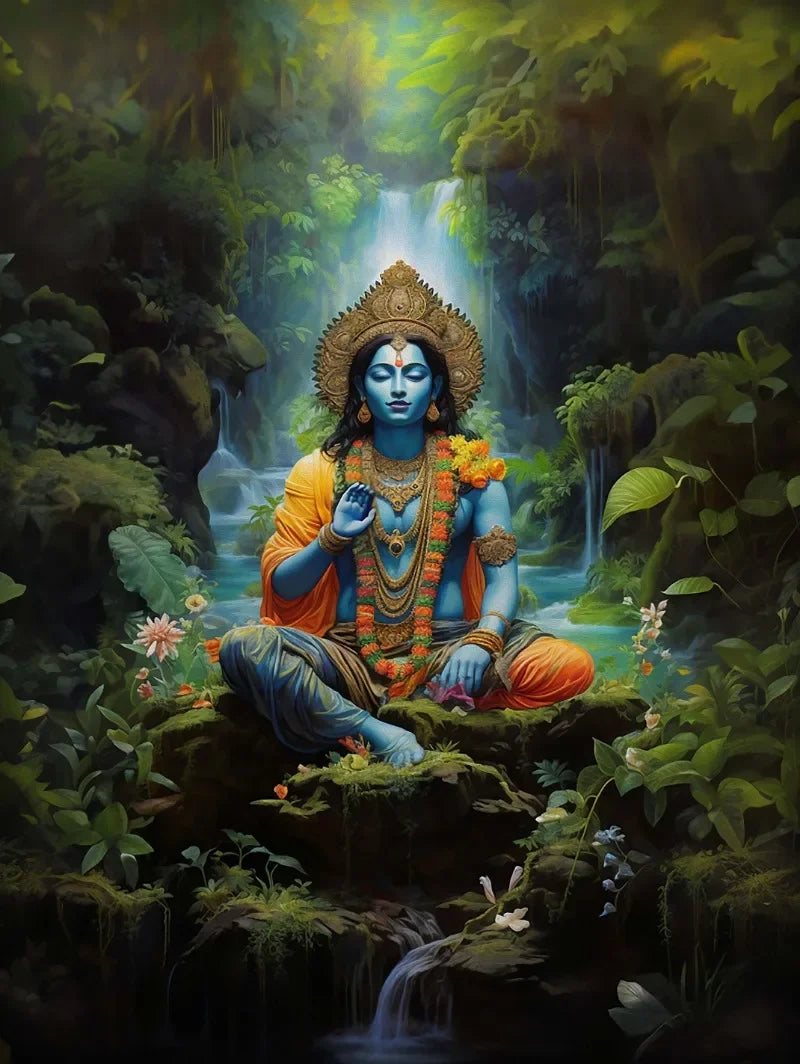Divine Goddess Durga Hindu Indian Hindu Meditation Yoga Poster Print Wall Art Pictures Canvas Painting Living Room Home Decor
