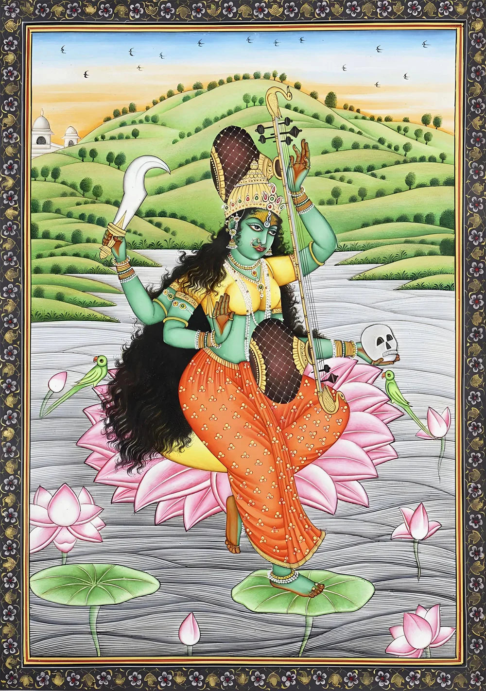 Hindu Goddess Wall Art Kali Mahavidya Poster Tantric Shakti Devi Canvas Painting Home Living Room Decoration Painting