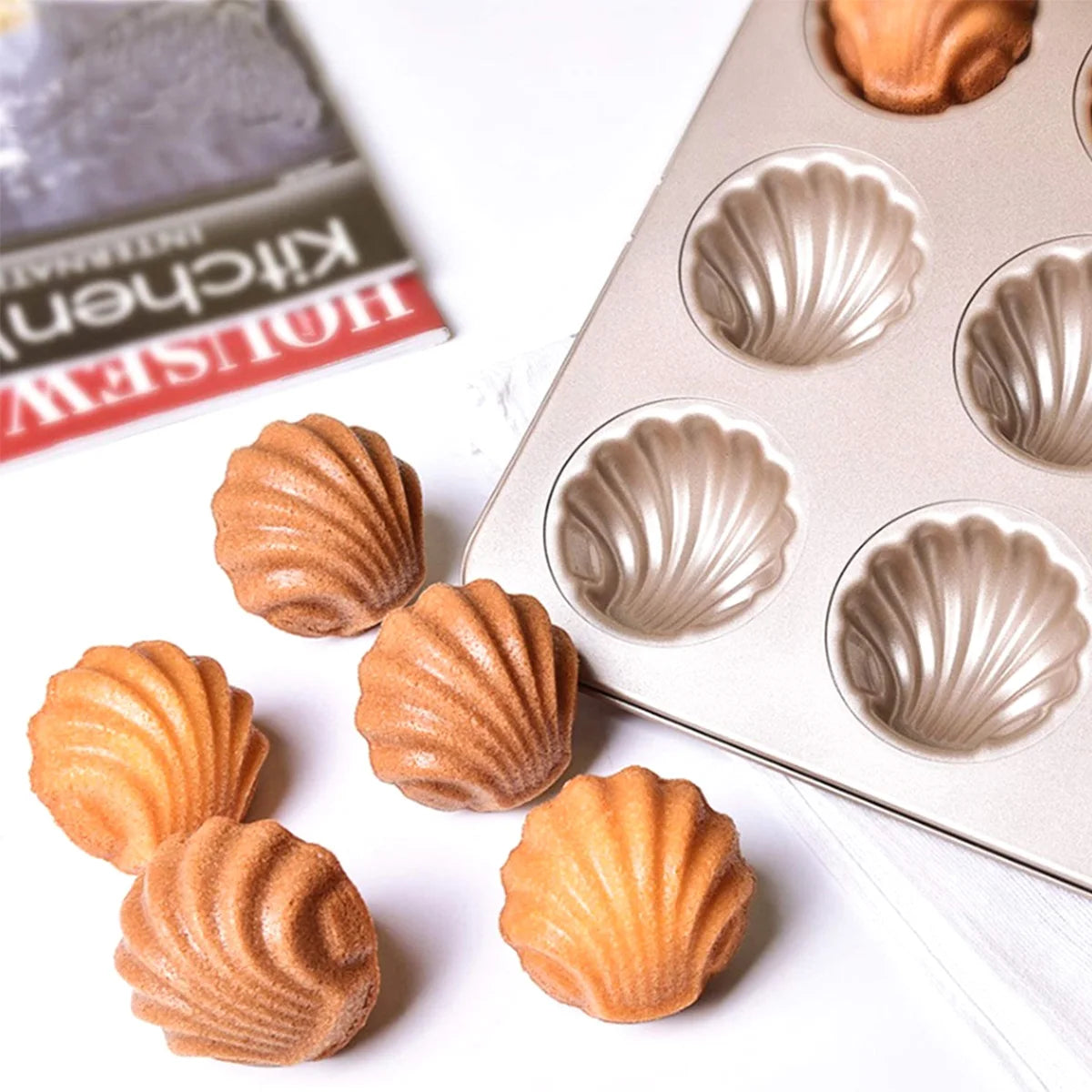 Madeleine Mold Shell Shape Baking Mold Carbon Steel Chocolate Cookie Cake Mould Baking Pan Dessert Pastry Tray For Kitchen Tool