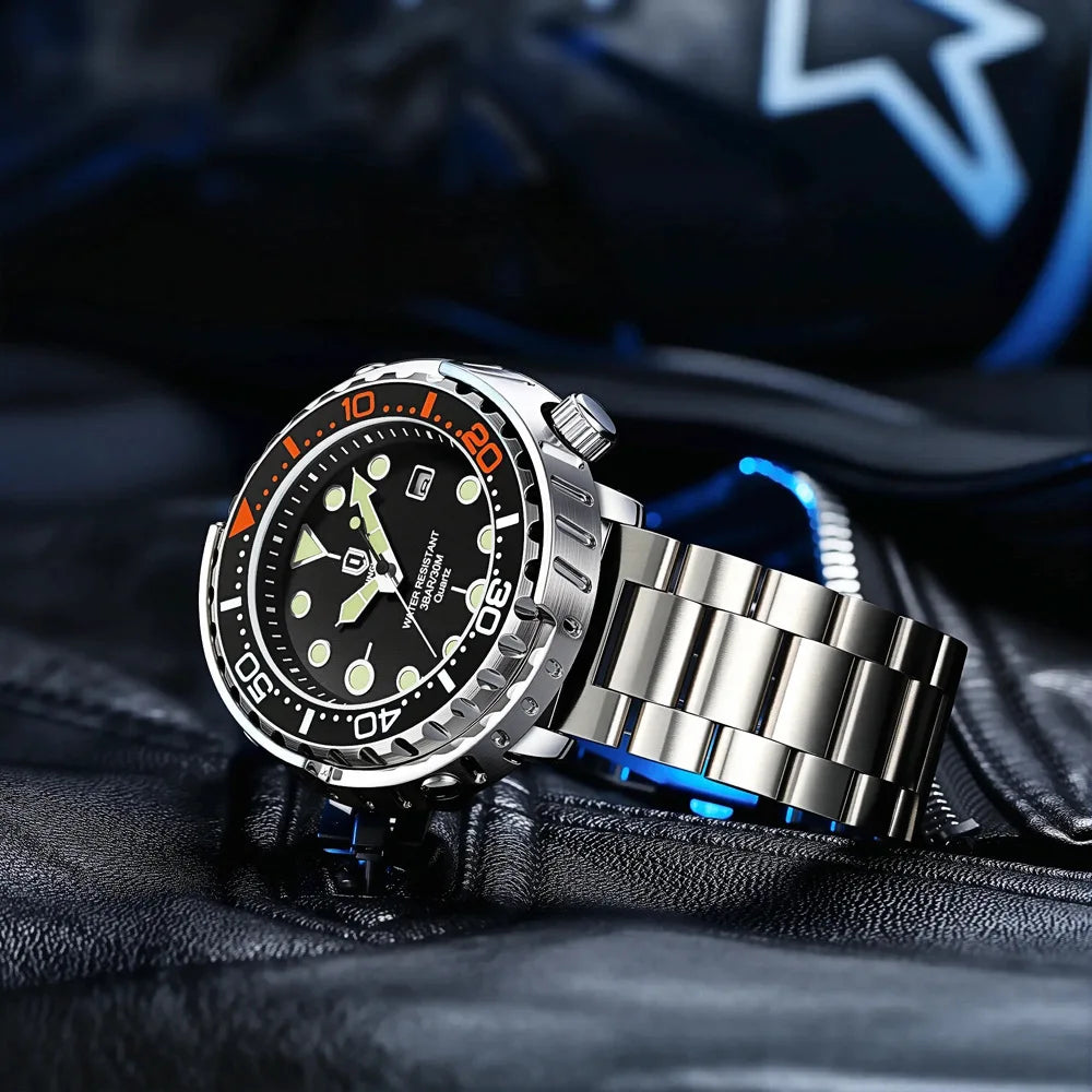 2026 new fashionable men's watch, top brand, waterproof, luminescent, date and clock, sports watch, men's quartz wristwatch