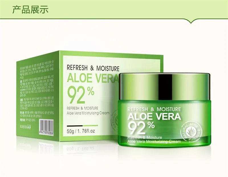 BIOAQUA Aloe Vera Face Cream Anti Wrinkle Moisturizing Deep Hydrating Day Cream Plant Essence Nourishing Refresh Skin Care