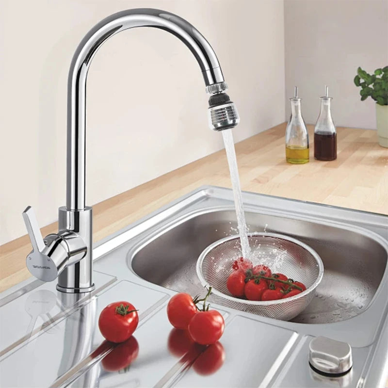 Kitchen Stainless Steel Faucet Shower Water Saver Lengthened 360 Degree Rotating Faucets Anti-splash Sprinkler Spray Extender