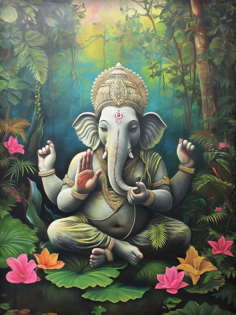 Divine Goddess Durga Hindu Indian Hindu Meditation Yoga Poster Print Wall Art Pictures Canvas Painting Living Room Home Decor