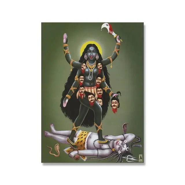 India Hindu God Ganesha Temple Elephant God Series Religion Canvas  Picture For Room Home Corridor Office Decor