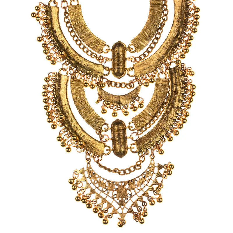 Large Collar Big Choker Woman Bohemian Ethnic Statement Gypsy Maxi Pendants Necklace Indian Power Necklace For Women