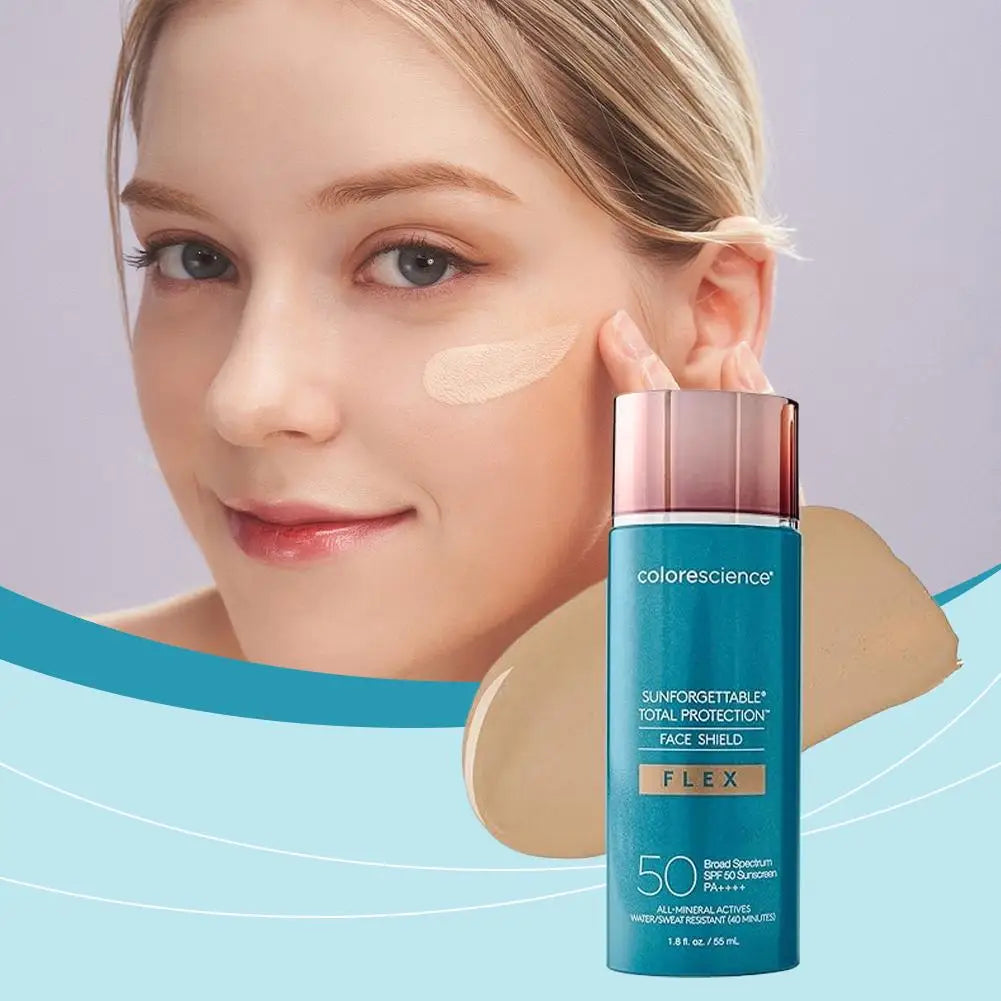 Sunscreen Liquid Foundation 55ml - Against UV Evens Skin Tone, Natural Sun-Kissed Glow, Lightweight & Non-irritating
