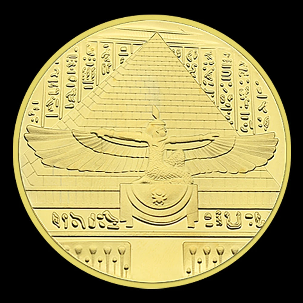 Goddess Isis Commemorative Coin Gold Silver Bronze Metal Ancient Egyptian Mystery Challenge Coin Collection Holiday Gift